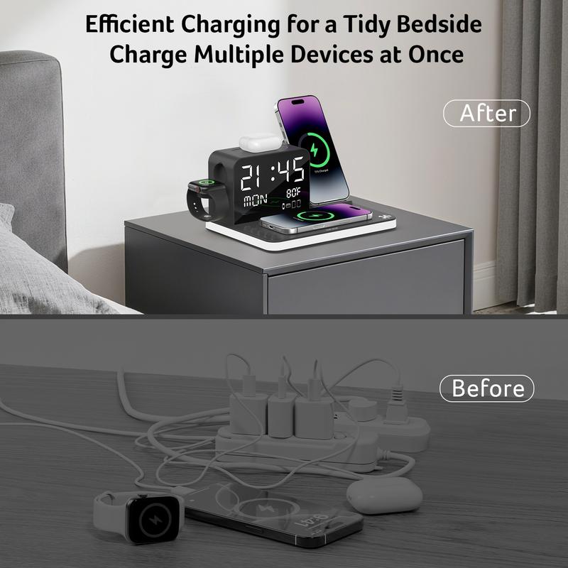 Acer 7-in-1 Wireless Charging Station, compatible with iPhone, Android phones, Apple Watch, and AirPods.