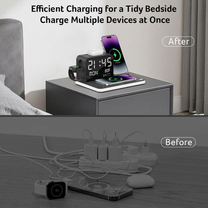 Acer 7-in-1 Wireless Charging Station, compatible with iPhone, Android phones, Apple Watch, and AirPods.