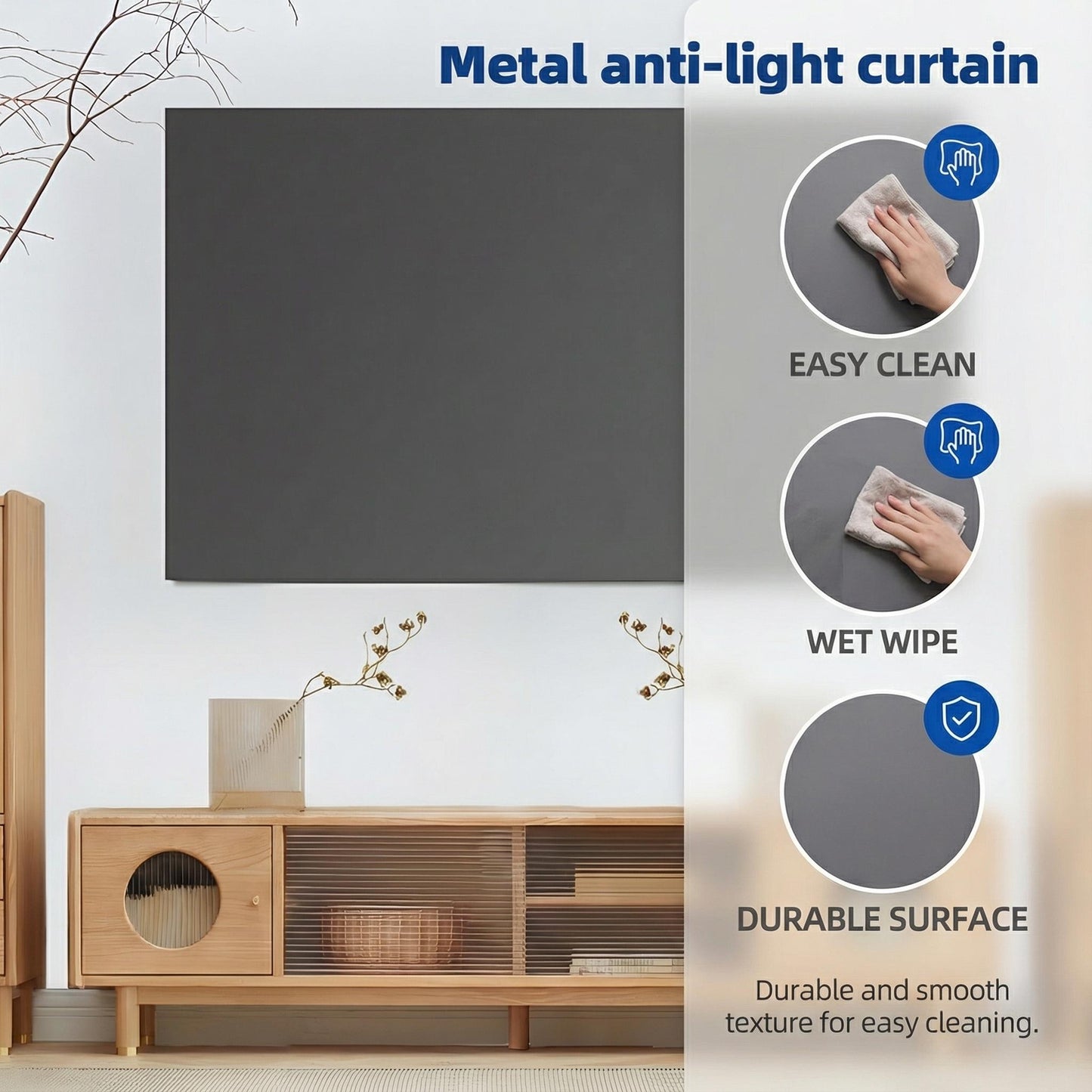 100-inch 4K Ultra HD Anti-glare Foldable Portable Projection Screen