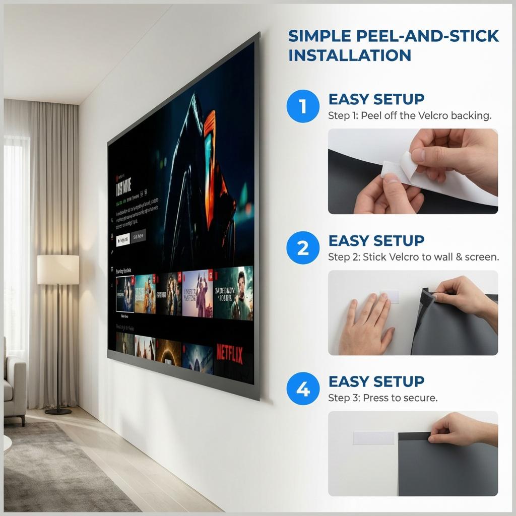 100-inch 4K Ultra HD Anti-glare Foldable Portable Projection Screen