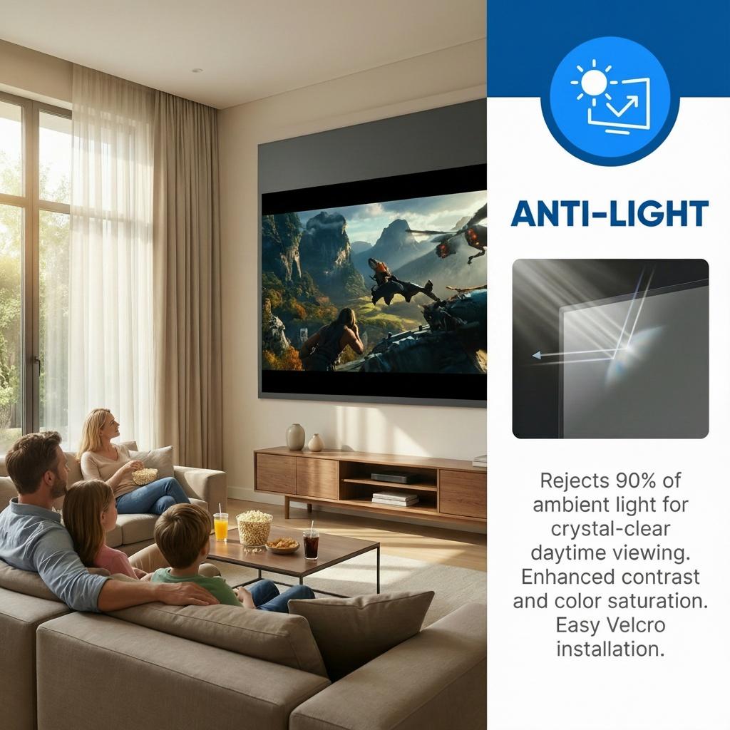 100-inch 4K Ultra HD Anti-glare Foldable Portable Projection Screen