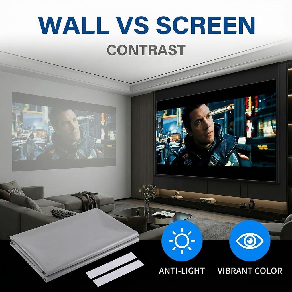 100-inch 4K Ultra HD Anti-glare Foldable Portable Projection Screen