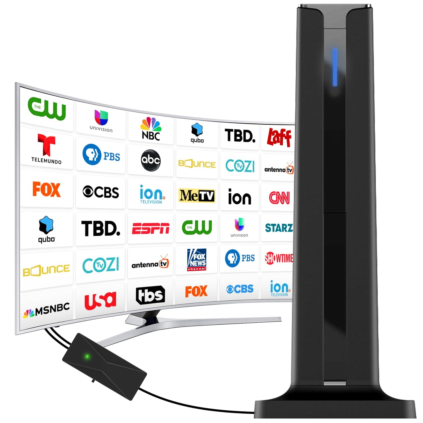 Indoor digital TV antenna for smart TVs