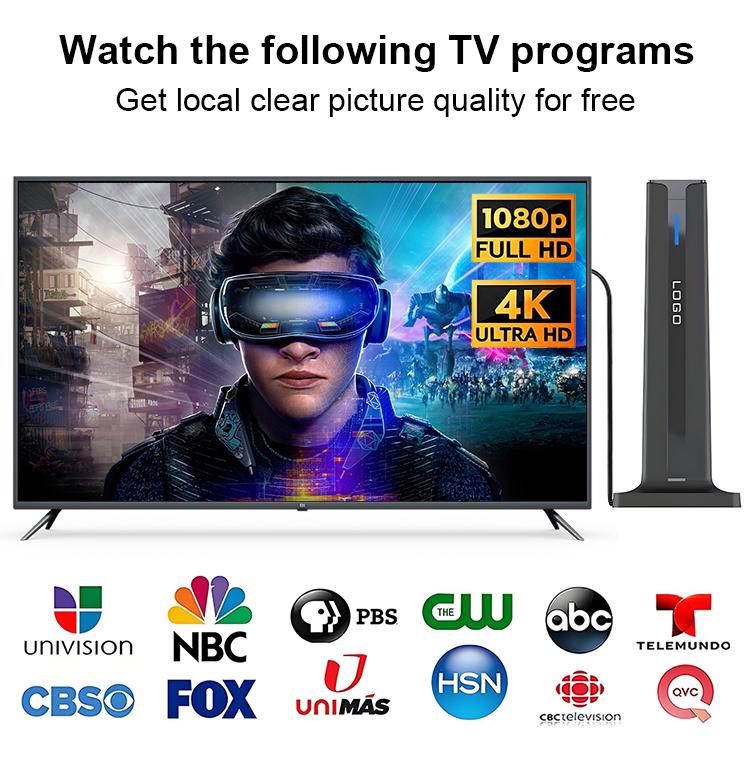 Indoor digital TV antenna for smart TVs