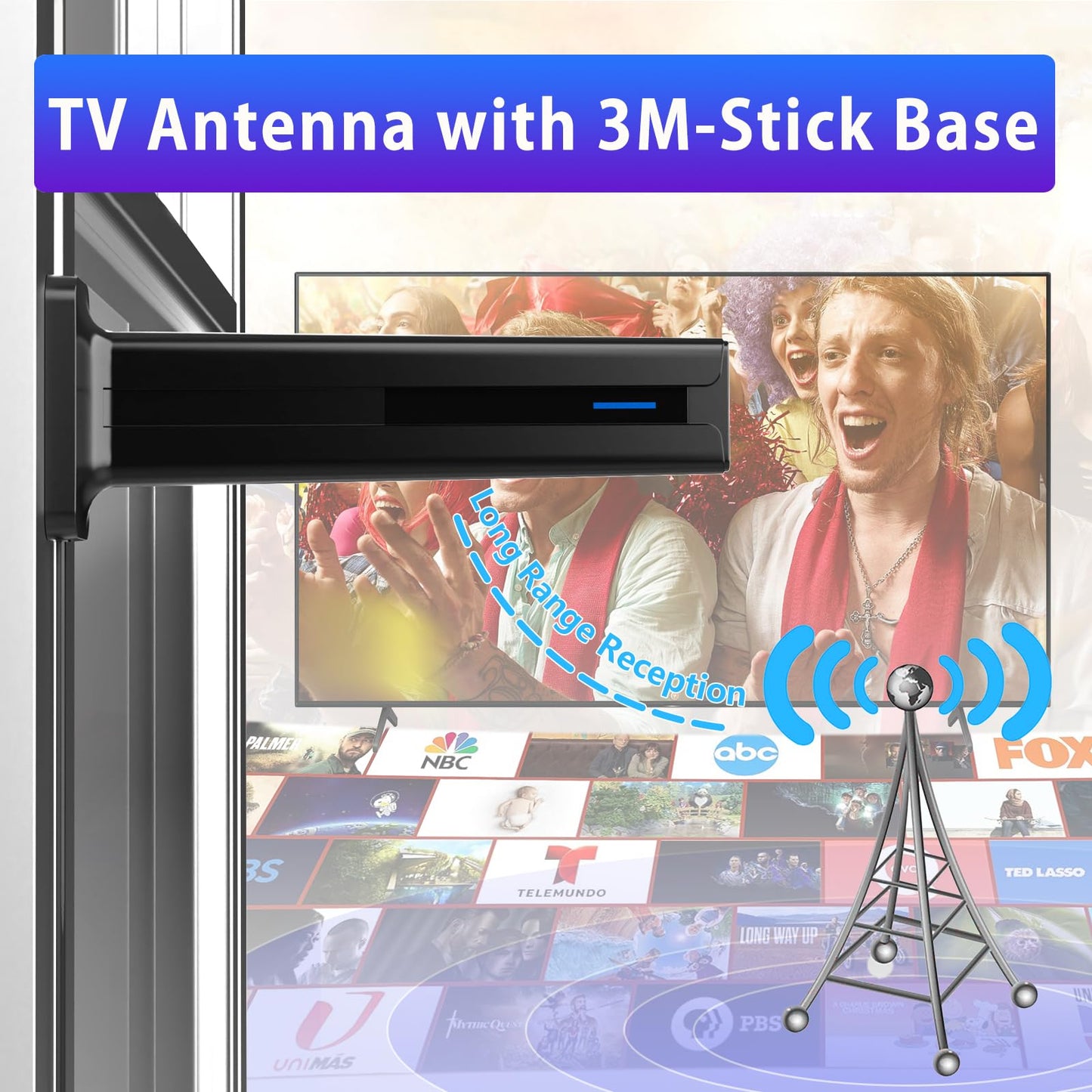 Indoor digital TV antenna for smart TVs