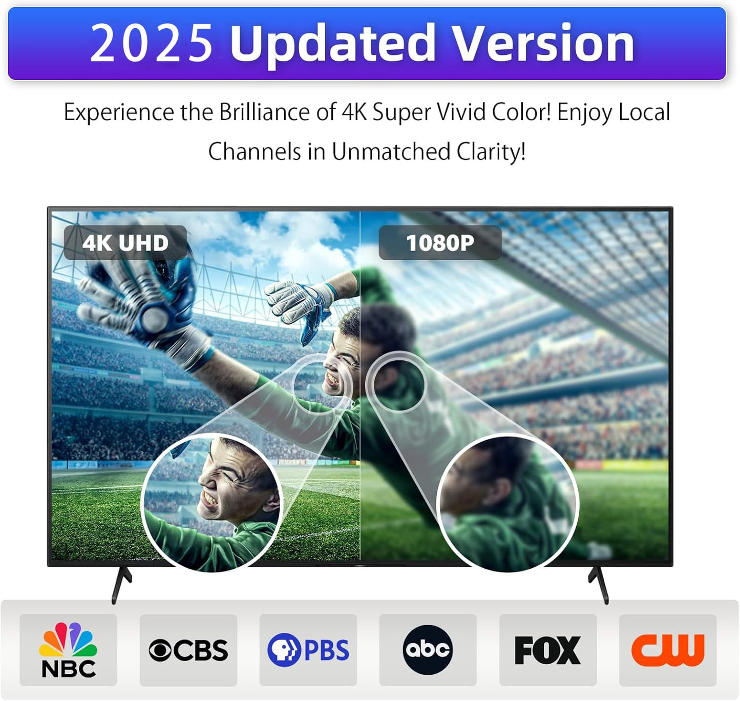 Indoor digital TV antenna for smart TVs