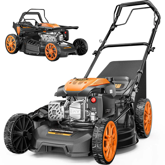 Efurden 21-inch self-propelled gasoline lawnmower, 170cc, 4-in-1 function