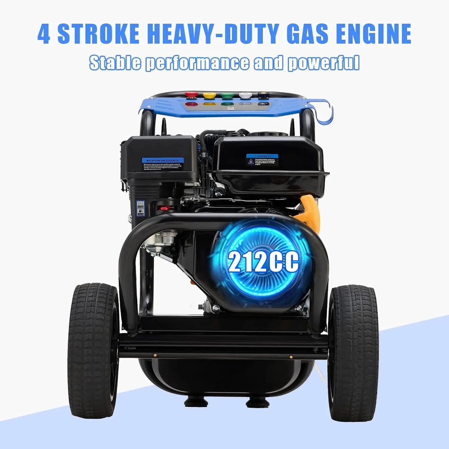Efurden 3600 PSI gasoline-powered high-pressure washer, suitable for garden cleaning.