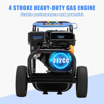 Efurden 3600 PSI gasoline-powered high-pressure washer, suitable for garden cleaning.